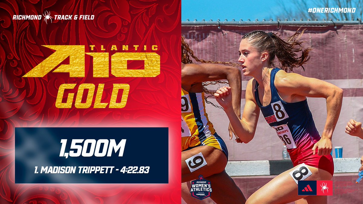 The best around.

Madison Trippett takes gold on the 1,500M! #OneRichmond