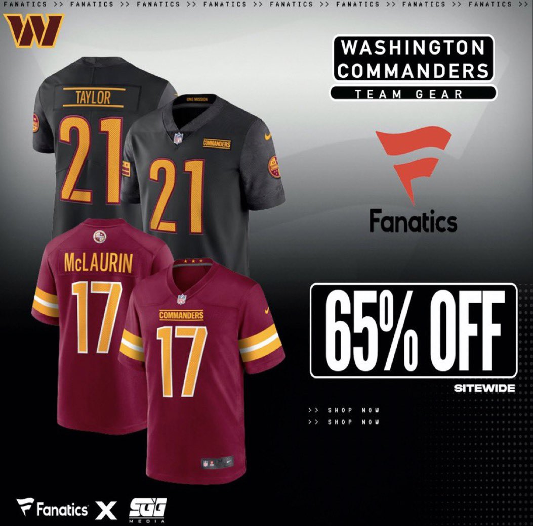 SGG Promos on Twitter "WASHINGTON OFFSEASON SALE, Fanatics, DEAL ENDS