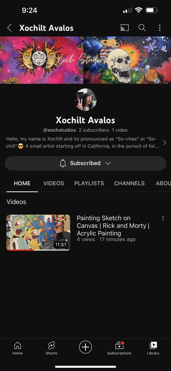 Just uploaded my first YouTube video on my channel!! Check it out @ xochstudios 
#RickandMorty #youtubechannel #acrylicpainting
