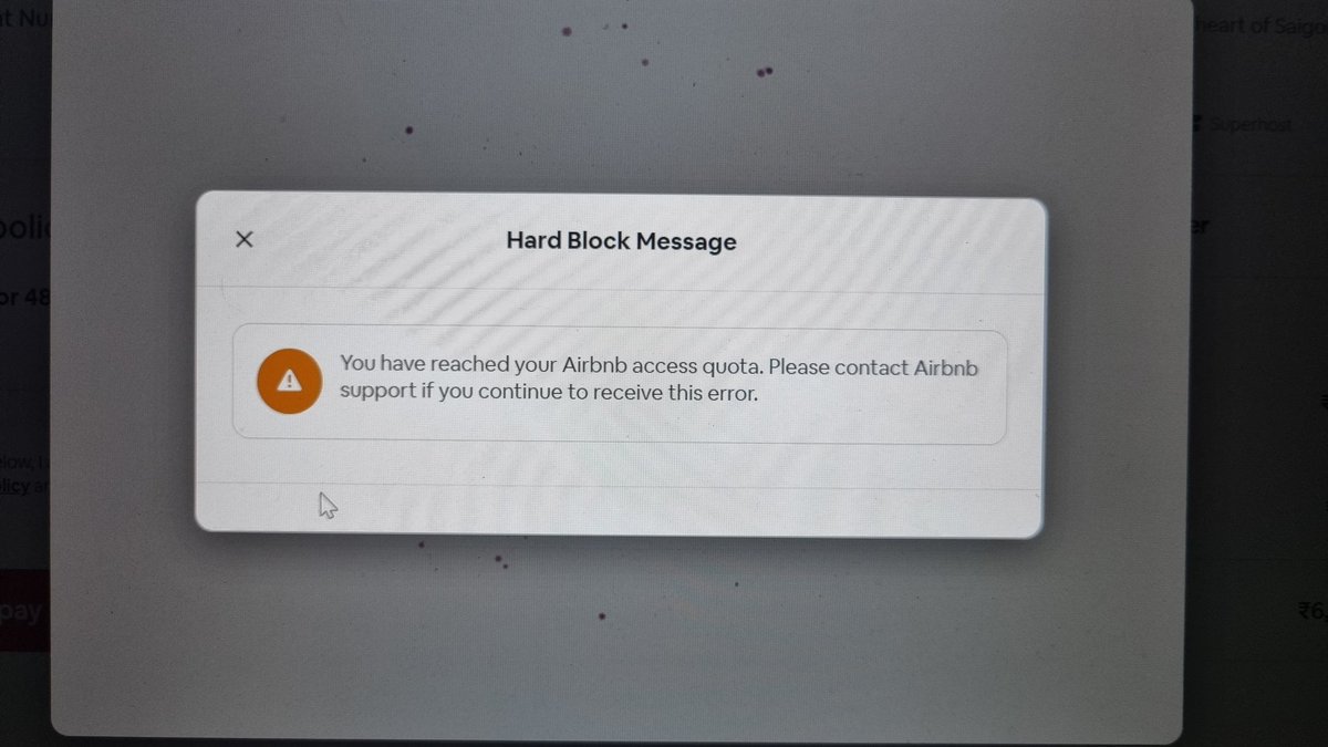 Tweetika21's tweet photo. @AirbnbHelp @Airbnb I'm unable to book Airbnbs neither on the app, nor on the website.. getting the error as attached when tried booking from the website, could you please help here? https://t.co/jfRwquHUWL