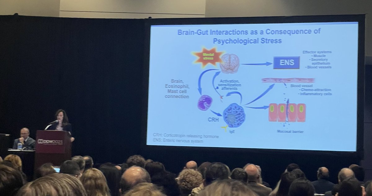 😖Stress can increase intestinal permeability &gt; associated with abdominal pain and sensitivity 

🧘🏽‍♀️Good news: soluble fiber, #mindfulness and #CBT can help!

⁦<a href="/LinChangMD/">Lin Chang</a>⁩ ⁦<a href="/DDWMeeting/">Digestive Disease Week</a>⁩ #DDW2023 #IBS