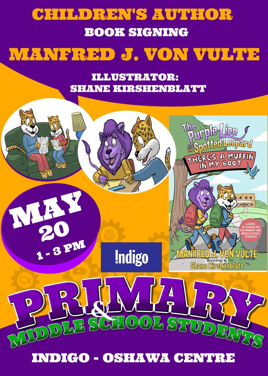 ComicCanada's tweet photo. Book Signing @IndigoOshawa on May 20th from 1 PM to 3 PM. Promotional prints and yo-yo's. Come by and meet us! @FriesenPress https://t.co/aXnubuEjEu
