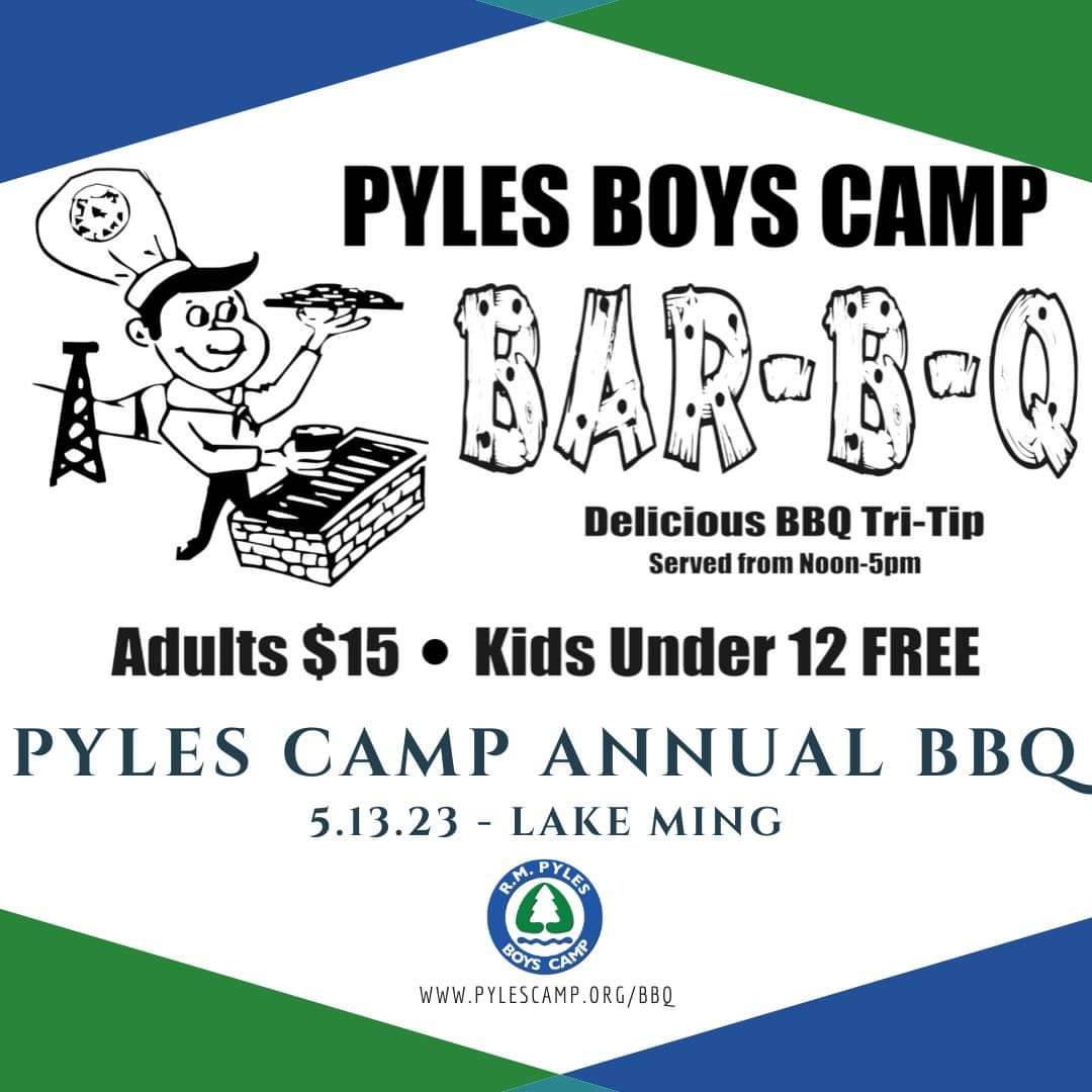 The Pyles Camp Kern County BBQ is less than a week away!

See you there!

pylescamp.org/bbq