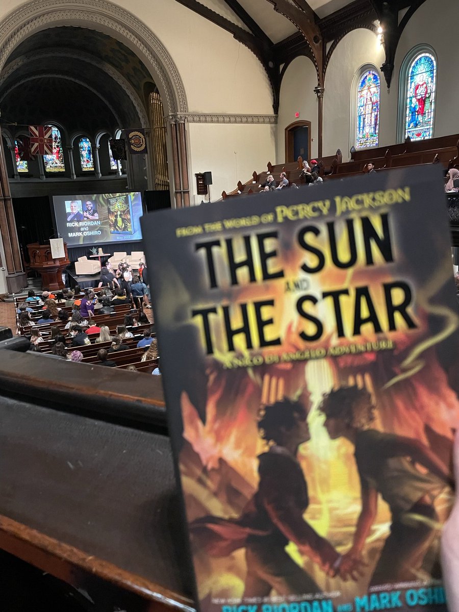 What a fun night with my daughter at the Sun and the Star book tour event in Toronto! 
“Isn’t is amazing when we treat authors as rockstars?” was my favourite quote of the night!  <a href="/chaptersindigo/">Indigo</a> <a href="/rickriordan/">Rick Riordan</a> <a href="/MarkDoesStuff/">Mark Oshiro - JASMINE IS HAUNTED out now!</a>