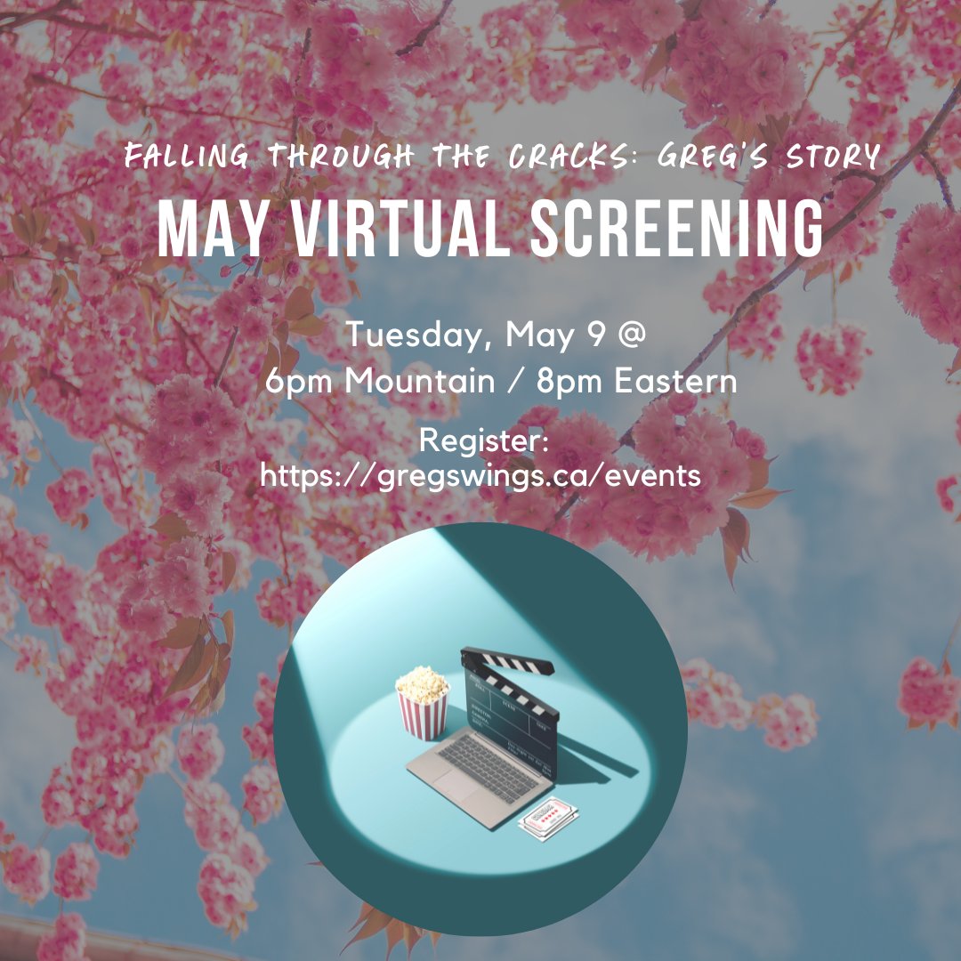 All of a sudden it is May and our next monthly screening is 2 days away. Join us on Tuesday, May 9 at 6pm MDT / 8pm EDT. eventbrite.com/e/may-2023-scr… #inspiredbyGreg #healthcarefilm