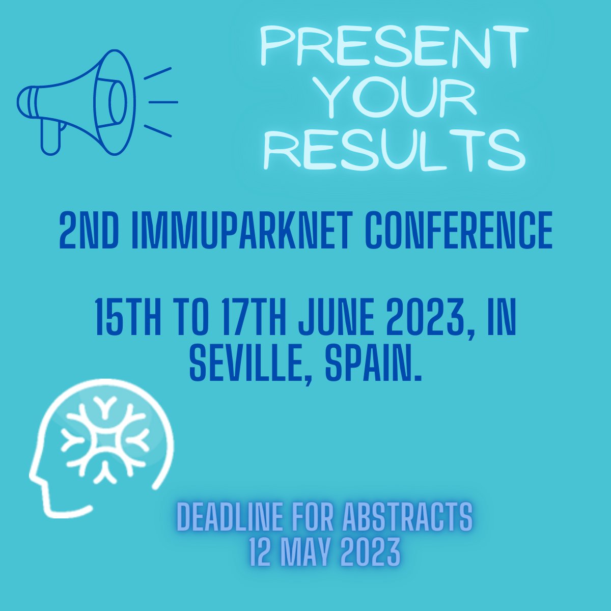 immuparknet's tweet photo. The deadline for abstract submissions is approaching! 

Please send your #research and #clinicalpractice results on #immunity in #parkinsonsdisease and other  #neurodegenerativediseases to immuparknet@gmail.com

For more info, visit https://t.co/2pDcnBNeHn https://t.co/A7q85IR8rt