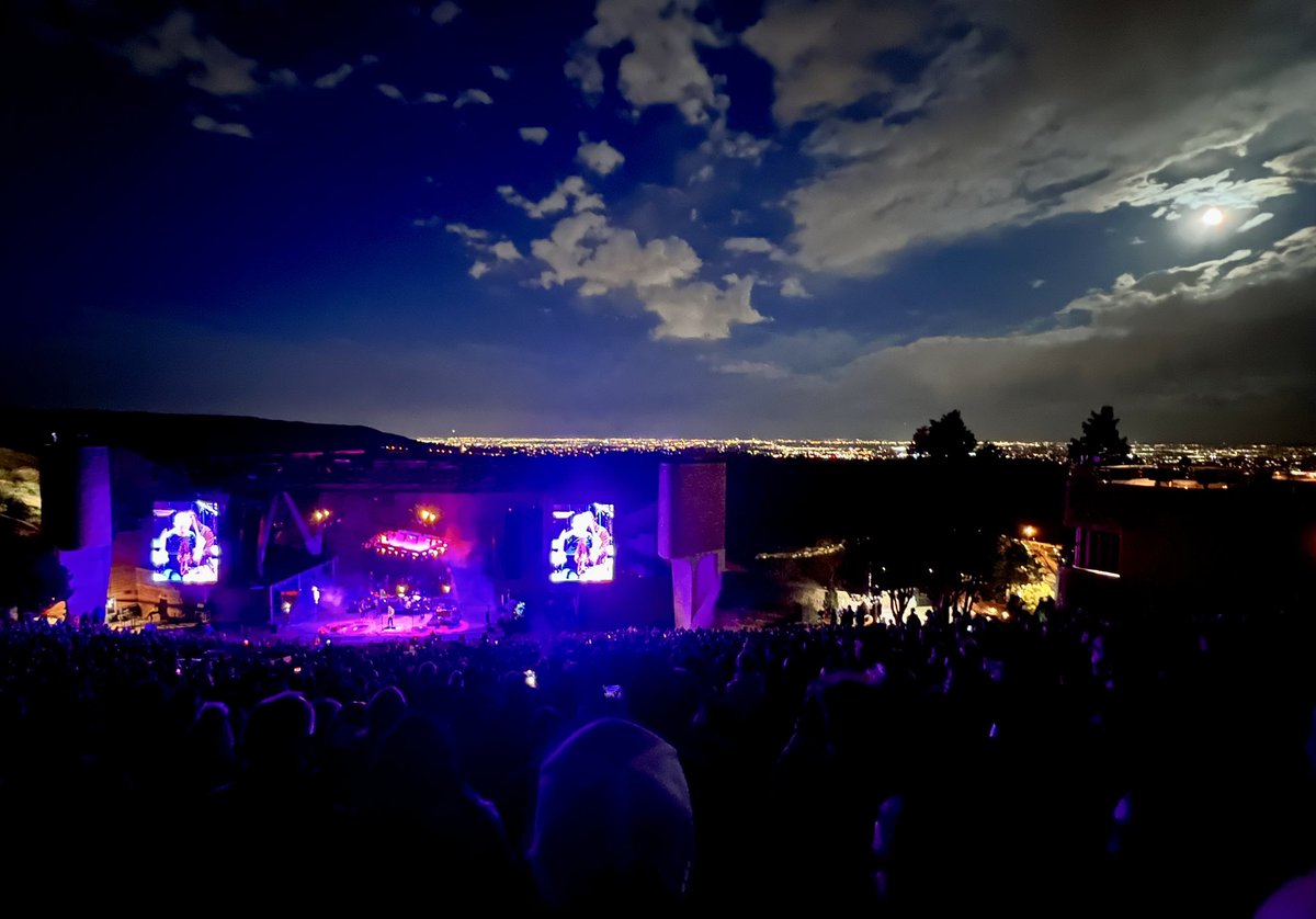 TheMindeeHolmes's tweet photo. Caught @JasonIsbell and the 400 Unit’s second show at @RedRocksCO a few days ago. Great show! And what a gorgeous night under that moon! https://t.co/1d8rhPzKV2