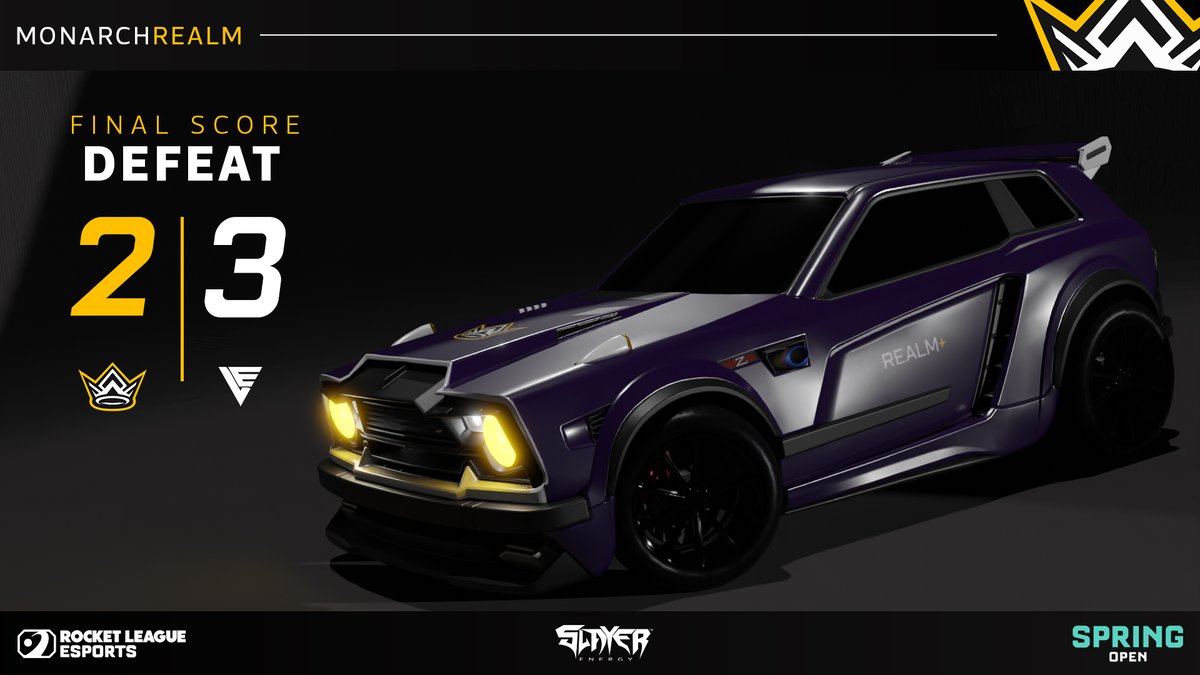 MonarchRealm's tweet image. GGs @Ven_Esports_SA  🤝

Monarch take the L in a very close series in Round 2 of the #SpringOpen 😭

Today's record:
1⃣-1⃣

Onto Round 3.

#MonarchRealm | #ForTheRealm⚔️ | #RocketLeague