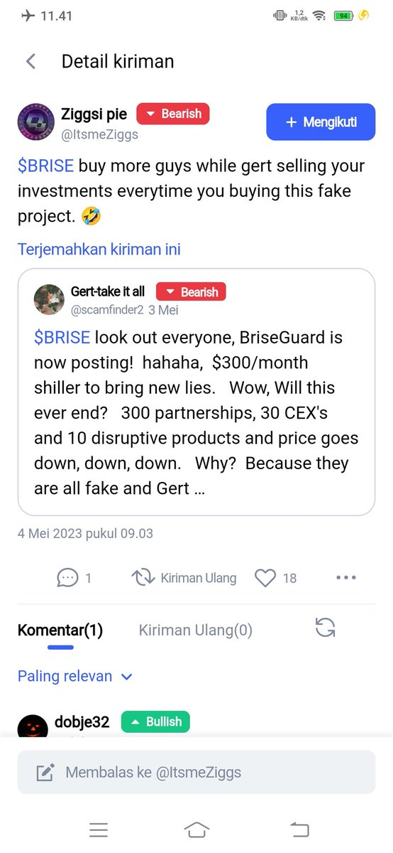 Gempar1904's tweet photo. @bitgertbrise Done #BRISE #BRISEARMY https://t.co/pm45vrMFZC