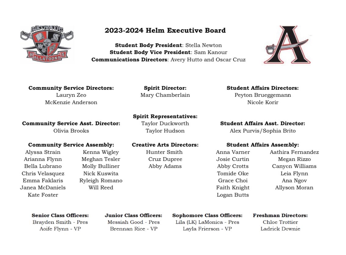 Congratulations <a href="/stellacnewton/">Stella Newton</a> on being named Student Body President!! So proud of you!! Hard work, determination, leadership and character continue to shine! #studentathlete #studentleader #AnchoredInExcellence #GoBucs <a href="/allatoona_hs/">Allatoona High</a> <a href="/allatoonaswim/">Allatoona Swim&Dive</a> <a href="/toona_athletics/">Allatoona Athletics</a>