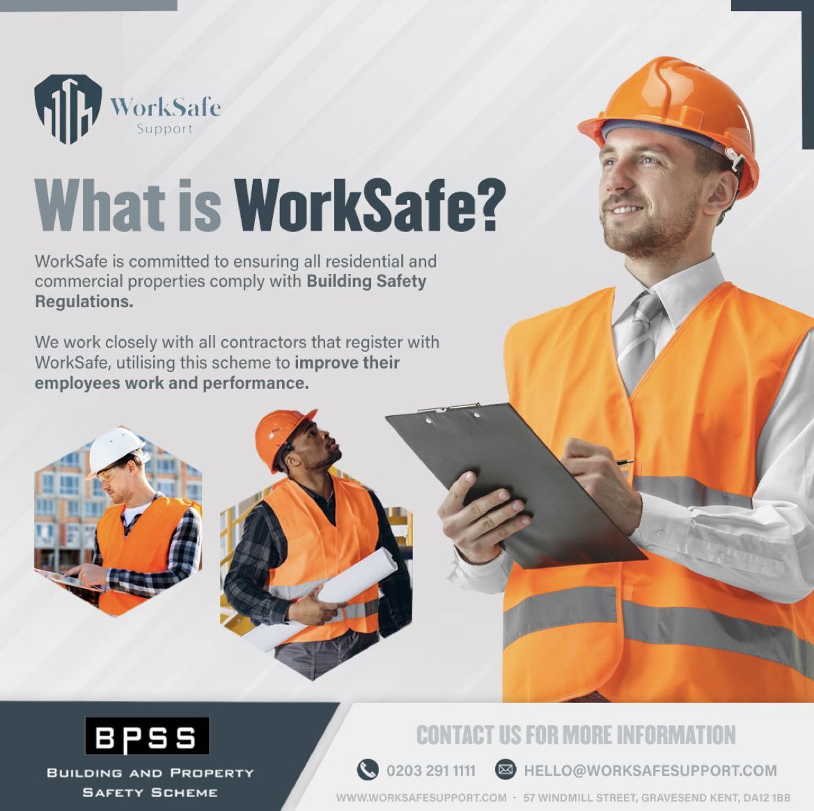 WorkSafeSupport's tweet image. Introducing WorkSafe Support 👷‍♂️

Checking your building meets all Safety Regulations🦺 Making it a safe environment for you and your employees 📋 

Head over to our website for more information lnkd.in/eYJKYejf

#safety #workenviornment #contractors #maintenance