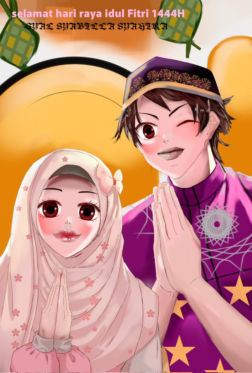 SyalsyabillaSya's tweet photo. 22/04/2023
Selamat hari raya idul Fitri 1444H,
Minal Aidin waIfaiza mohon maaf lahir dan batin.
#nutislade
#syalsyabillasyahira #syalsyabillasyahirathemovie3nutislade #fanart #selamatharirayaidulfitri1444h #ibispaintxart #ibisPaintX #ilustration https://t.co/krBJunueTE