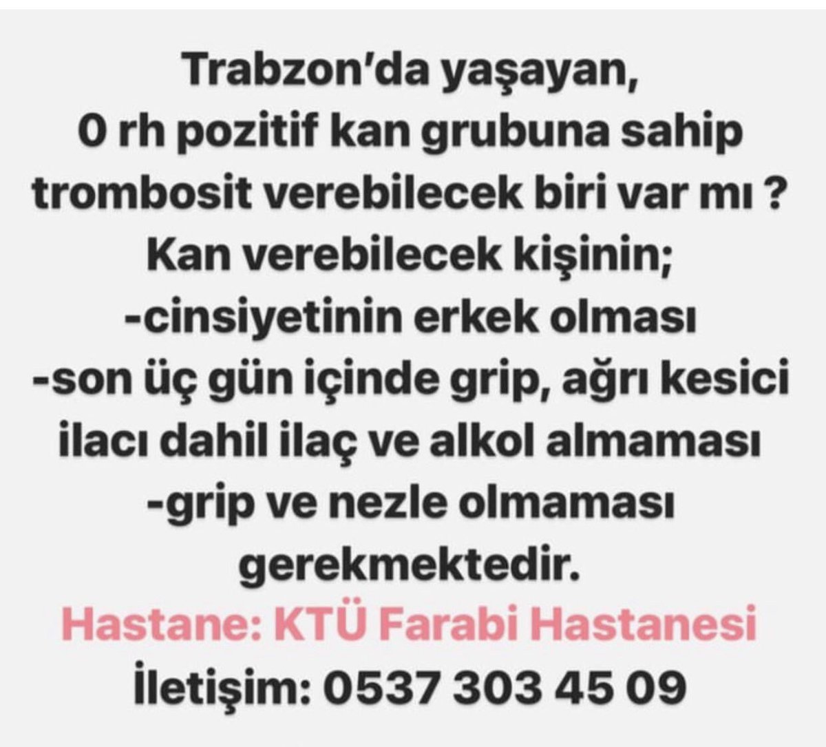 barisssn's tweet photo. Acil Kan aranıyor!!! https://t.co/sjFk4vlD2b