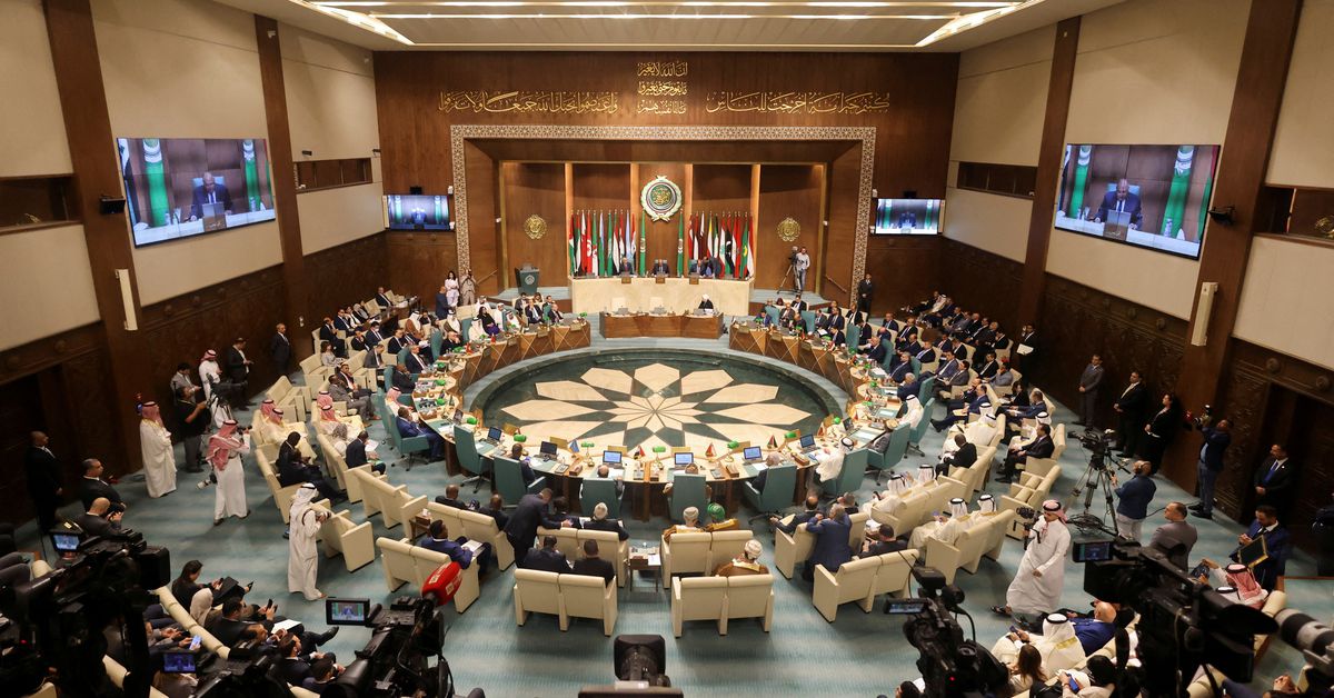 Reuters's tweet photo. Arab League readmits Syria as relations with Assad normalise https://t.co/HUntyntHYV https://t.co/OMrzorkzAR