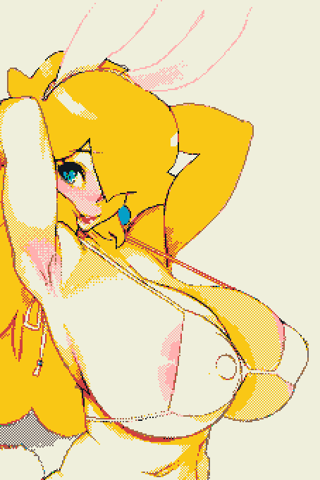 Pixel bunny peach.