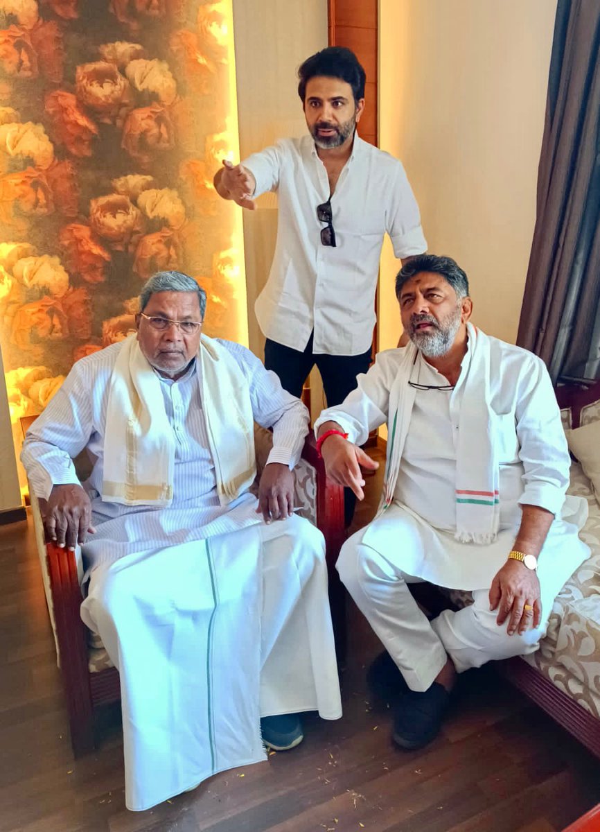 caltvilans's tweet image. The man behind @DKShivakumar &amp;amp; @siddaramaiah One to one interview is @nishuarora .

#Designedbox #KarnatakaAssemblyElection2023 #KarnatakaElections #KarnatakaWantsCongress