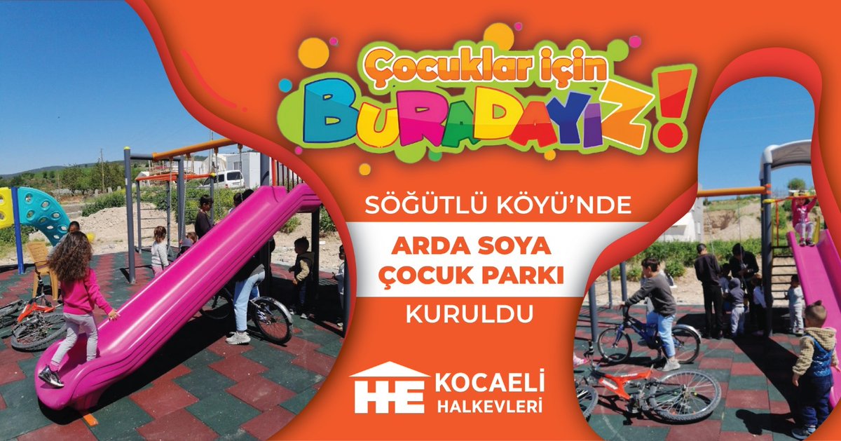 HeKocaeli's tweet photo. Pazarcık Söğütlü Köyü'nde depremden etkilenen çocuklar için oyun parkı kurduk. Parka depremde hayatını kaybeden Arda Soya'nın adı verildi.

Emeği geçenlere teşekkür ederiz...

Çocuklar için buradayız. https://t.co/DTt4UKktVn