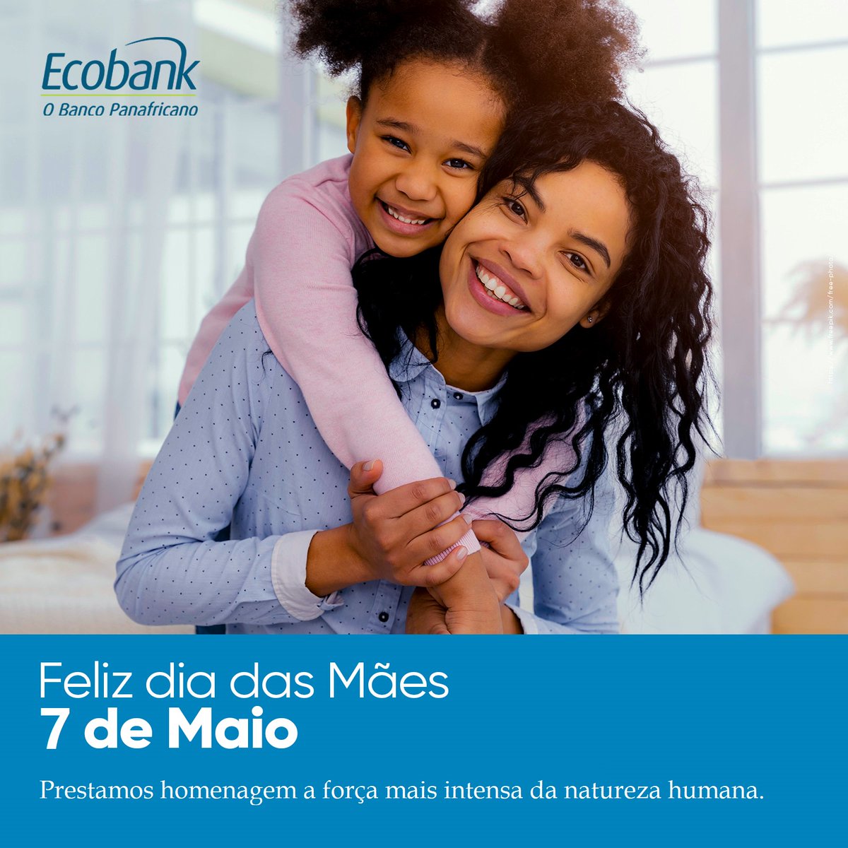 Ecobank_cv's tweet photo. Feliz Dia das Mães!
Prestamos homenagem a força mais intensa da natureza humana.
“Mãe é sabedoria e força. Sinónimo de amor e zelo”
#DiadasMães #EcobankCaboVerde #VencerJuntos #MothersDay https://t.co/v8TQkbv03D