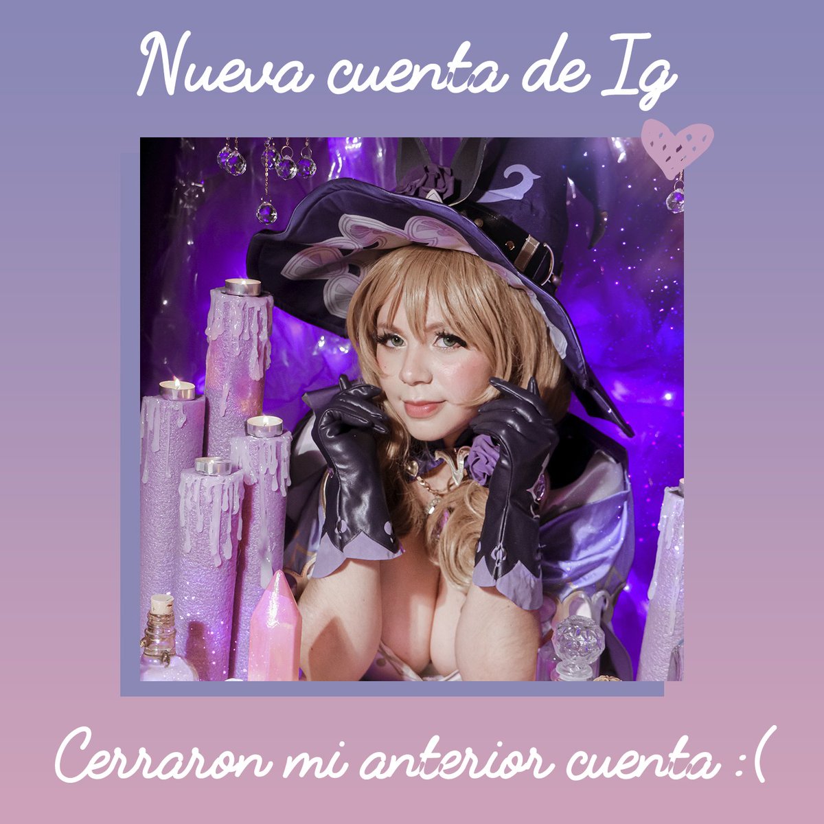 Thabasa_Cosplay's tweet photo. Nueva cuenta de insta:
https://t.co/KxLpzMvM5w

Hola a todos, cerraron mi cuenta anterior de instagram en la que trabajé muchísimo, me ayudarían mucho compartiendo este post para que toda la gente que me seguía pueda encontrarme de nuevo, los quiero mucho 🥺 https://t.co/98ZOlCO4R9