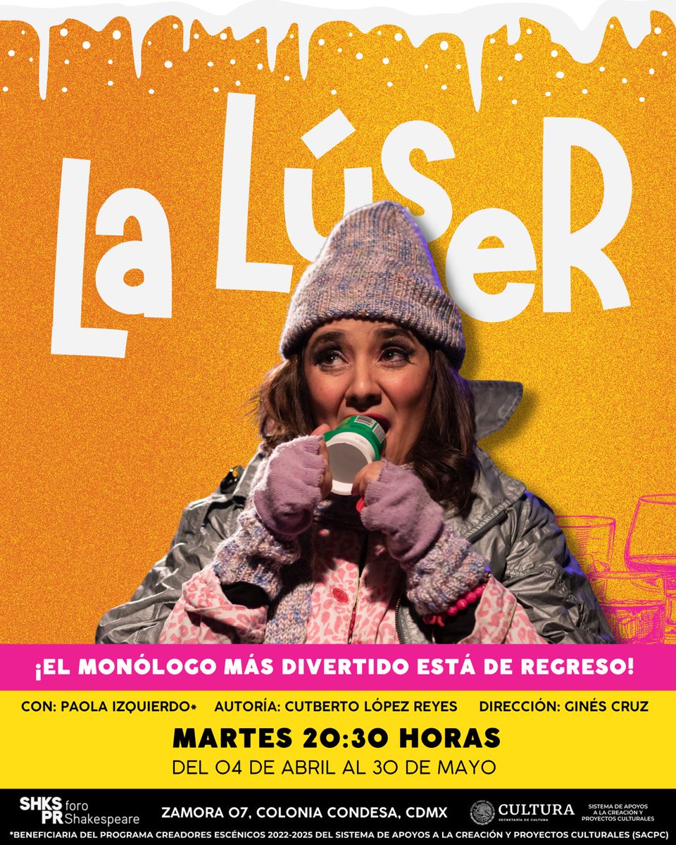 CardumenTeatro's tweet photo. ¿Terminas está semana #PerdiendoComoSiempre ?

ntp, acabas de ganar un 2x1 para LA LÚSER sólo por leer este twit.

Comenta aquí tu nombre 😏

LA LÚSER
Con @apaolaizquierdo 
Martes 8.30 @ForoShakespeare 

#LosingIsTheNewWinning
#Teatro #comediafina #rt https://t.co/sCbcLRTeQO