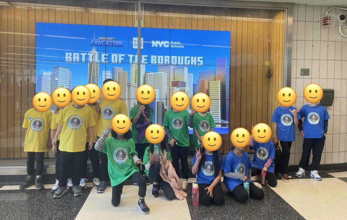 🎉 Super proud of these students who showcased exceptional teamwork, problem solving & unwavering perseverance at the #MinecraftEdu Battle of the Boroughs Queens Championship yesterday! A great experience for all! #minecraftchallenge #NYCSchoolsTech @JoseCPerez @tonynovas