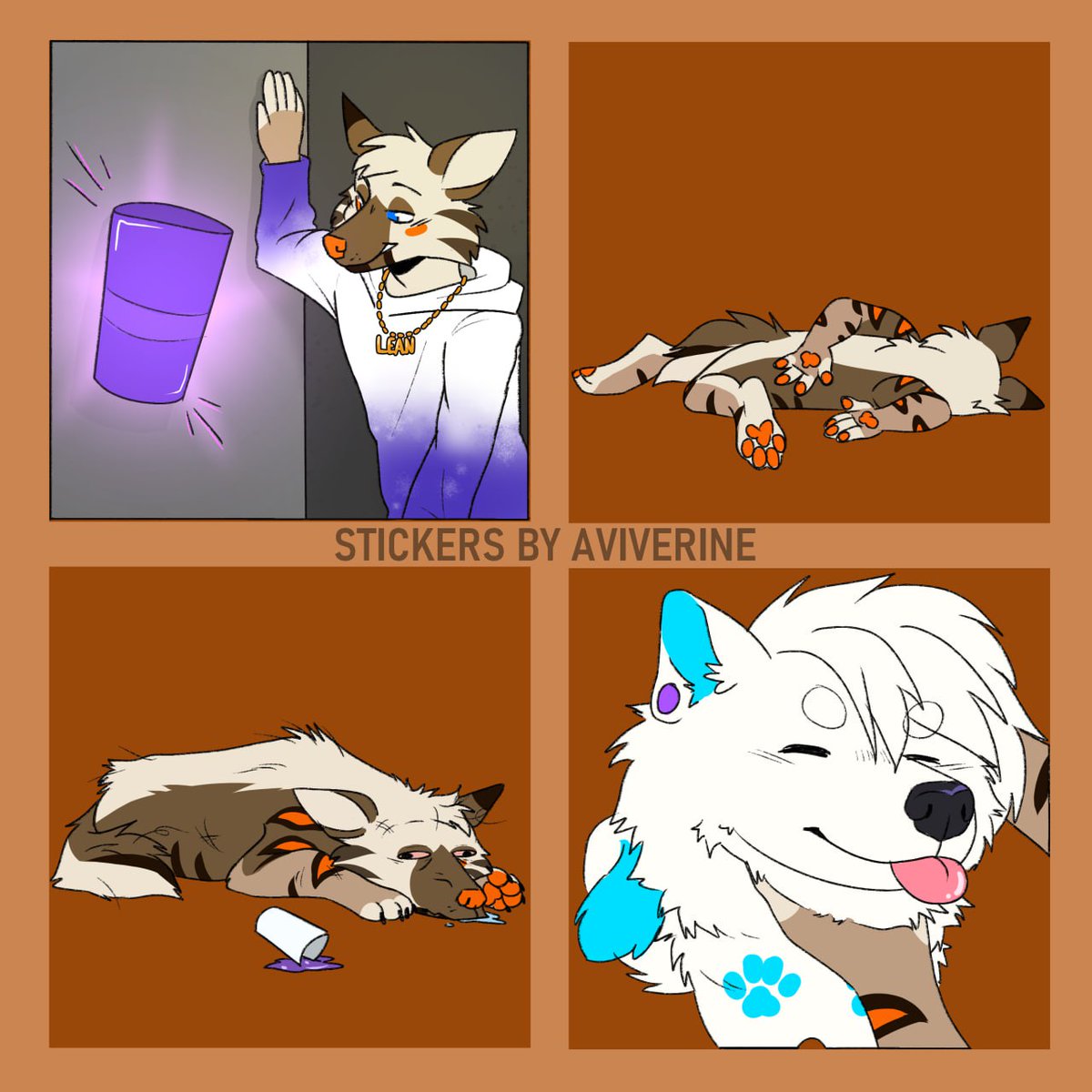 Aviverine's tweet photo. 2 recent finished stickerpacks! For @TinyLeanYeen and @NebbCat https://t.co/i9BjWGP0Hm