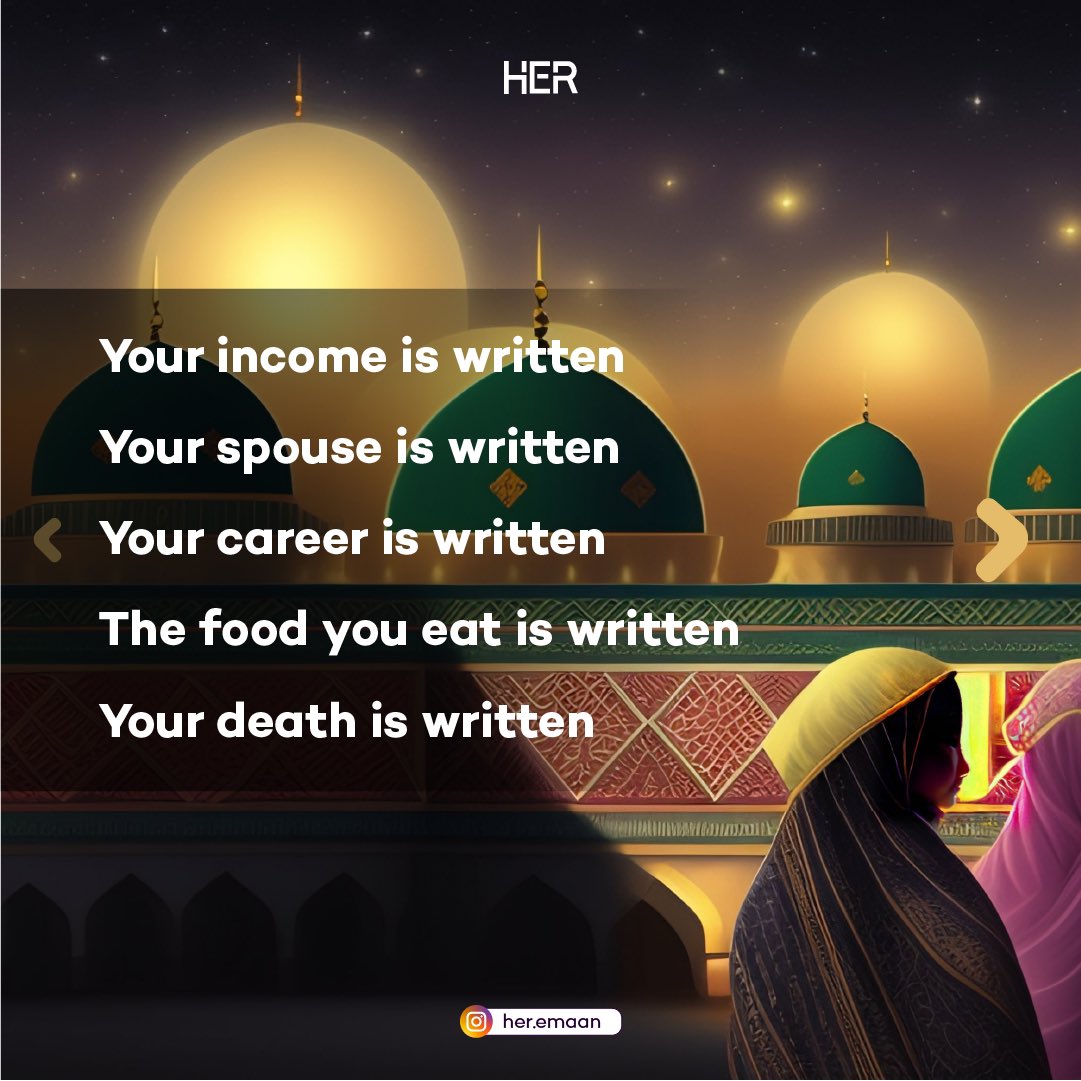 her_emaan's tweet photo. Why are you stressing about your future?
.
.
.
.
#Islamicpost #Islam #Islamicreminder #Islamicpage #Allah #Quran #reminder #Dua #Supplication #Pray #Prayer #medina #kabbah #faith #allahuakbar #alhamdulillah #muslimah #hijab #jannah #salah https://t.co/9Xeiya7kGo