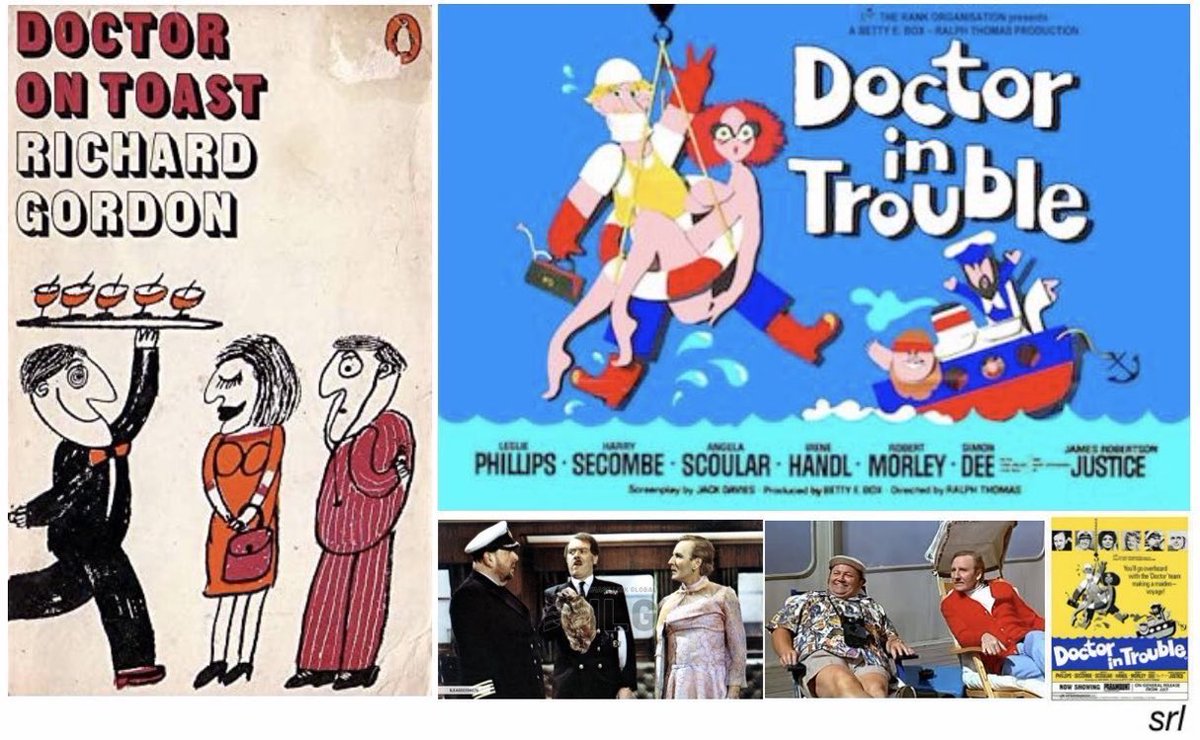 SaveRedlandLibr's tweet photo. 7pm TODAY on @TalkingPicsTV 

The 1970 #Comedy film🎥 “Doctor in Trouble” directed by #RalphThomas &amp; written by #JackDavies

Based on #RichardGordon’s 1961 novel📖 “Doctor on Toast”

🌟#LesliePhillips #HarrySecombe #RobertMorley #JamesRobertsonJustice #SimonDee #AngelaScoular https://t.co/s2rvTypg6T