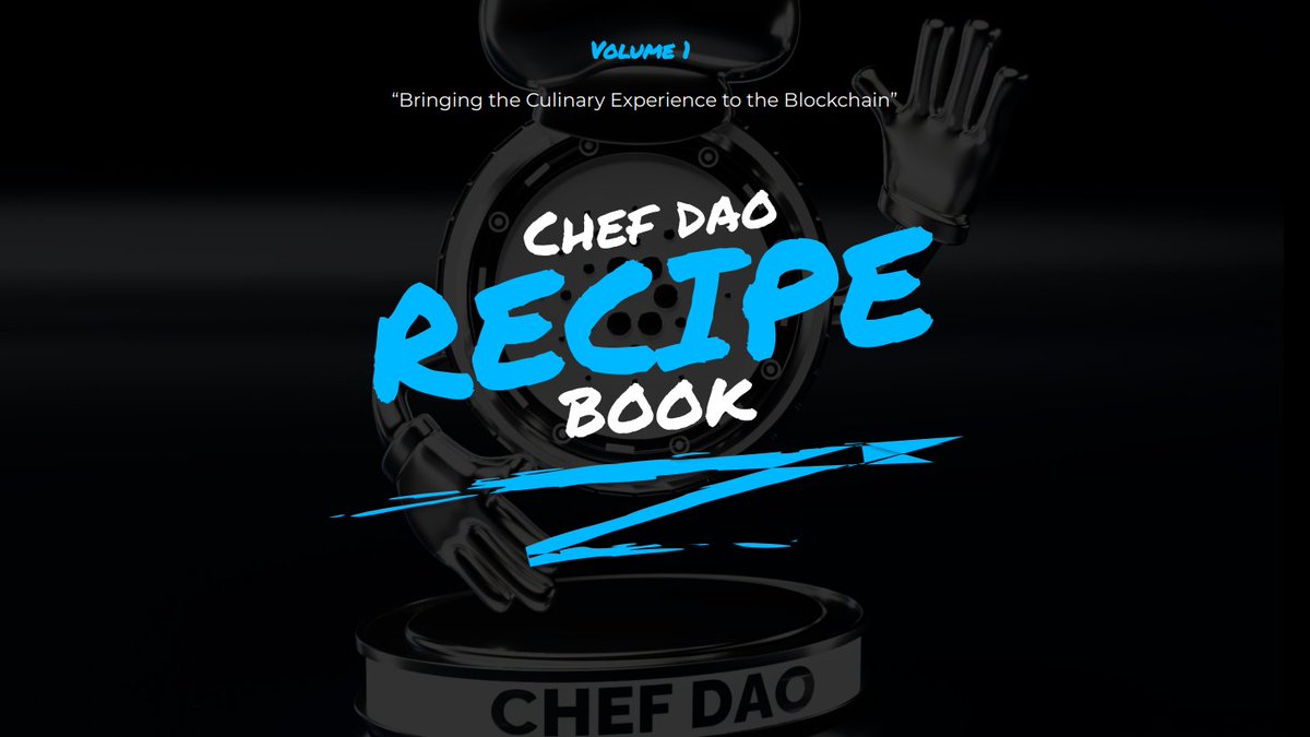 CardanoChefPool's tweet photo. No matter where you're from, what your background is and what skills you have... food is something that we all have in common!
We created the very first interactive CookBook with the #ChefDAO members , and we'll mint on the #Cardano blockchain tomorrow, Monday, May 8th.
1/2 π https://t.co/Y8ao0pCbFC
