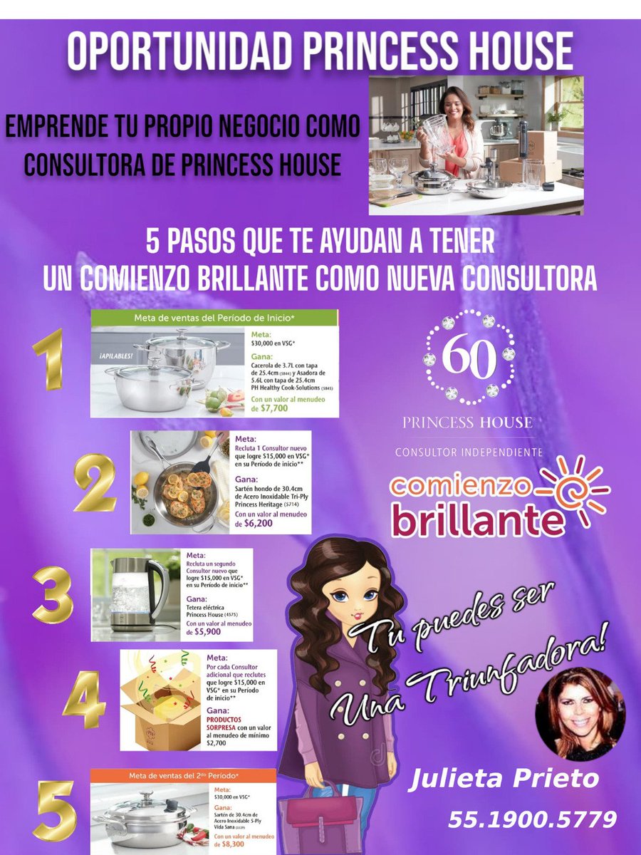 JuliePr19427820's tweet image. Inicia tu negocio #PrincessHouse 
Comienza con tu inicio brillante y gana productos GRATIS
INF. 55.1900.5779 #PrincessHouseEnMexico #negocio #ingresosextra #oportunidsddenegocio #AmaDeCasa