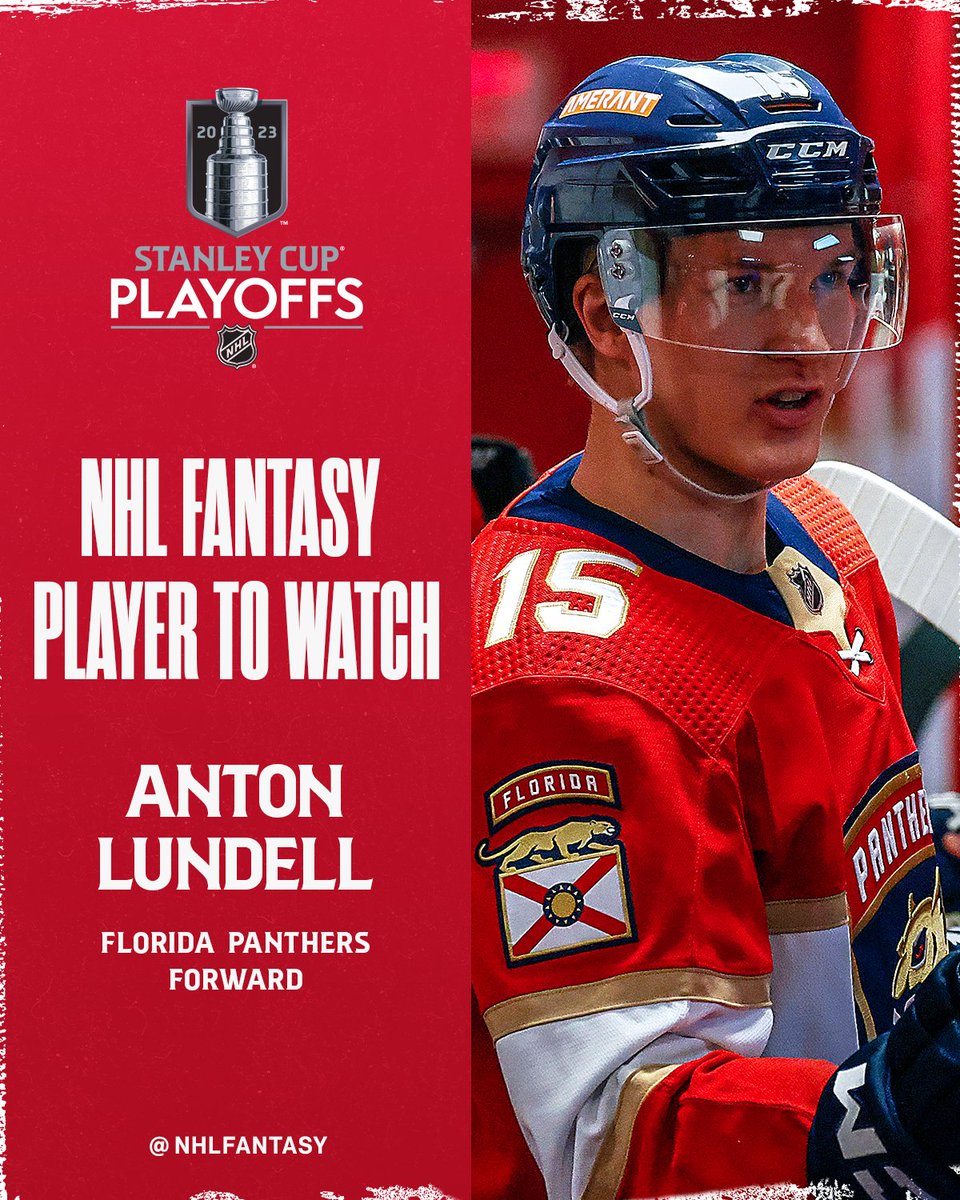 NHL's tweet photo. With multi-point outings in three of the last four games, Anton Lundell is making noise in these #StanleyCup Playoffs and should be on your daily #FantasyHockey radar. 😼 

More from @NHLFantasy ➡️ https://t.co/hzvqGeDh3Q https://t.co/EgZEuwAVJ5