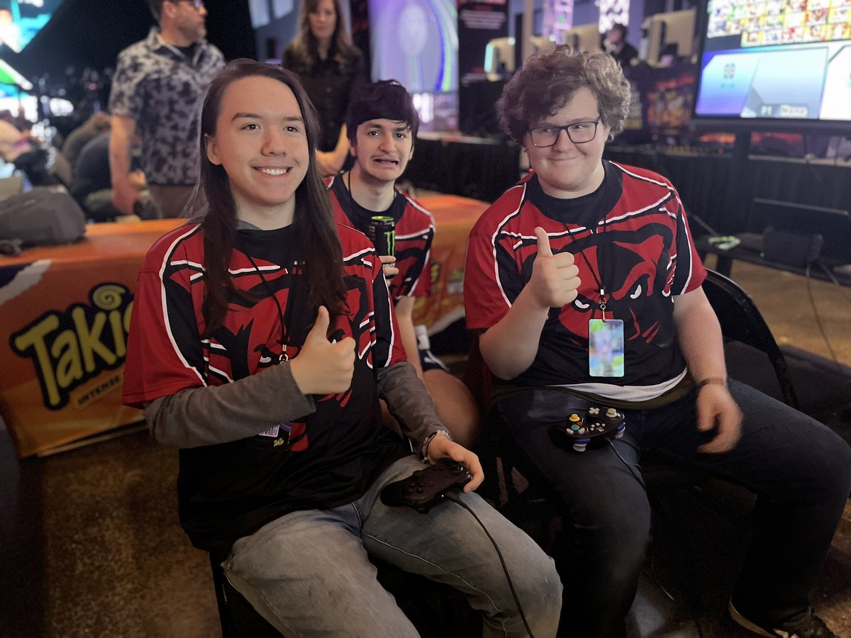 CHHSesports's tweet photo. Our #SmashBros “Crews” team just advanced to the Semis:) Big shoutout to Shawn, Adam, and Luke! #CECCTexas2023 @VantaEsports @EsportsStadium #PantherPride https://t.co/mfchayXnOz
