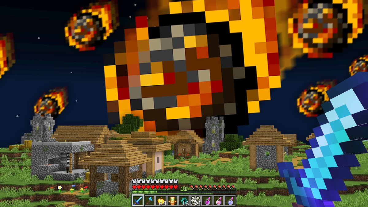 hey guys i killed my enemies using meteors on <a href="/ArcaneSMP_/">Arcane SMP</a> , thats pretty cool right (link in the replies 🤯)