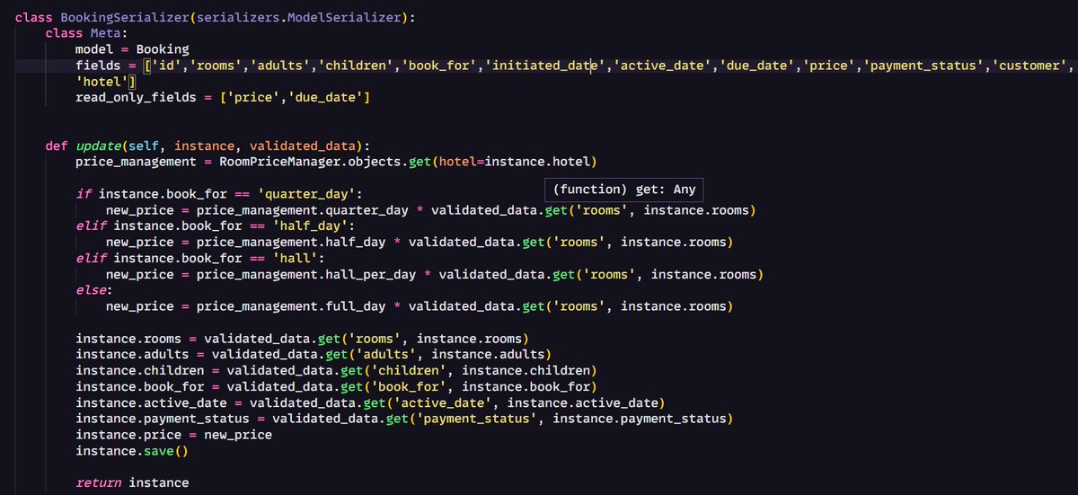 anil_code_808's tweet image. Overwriting Save , Validate and Update method on ModelSerializer and Overwriting update method on model view set , as the same you can also modify the put method if you are using basic views

@django @Django
