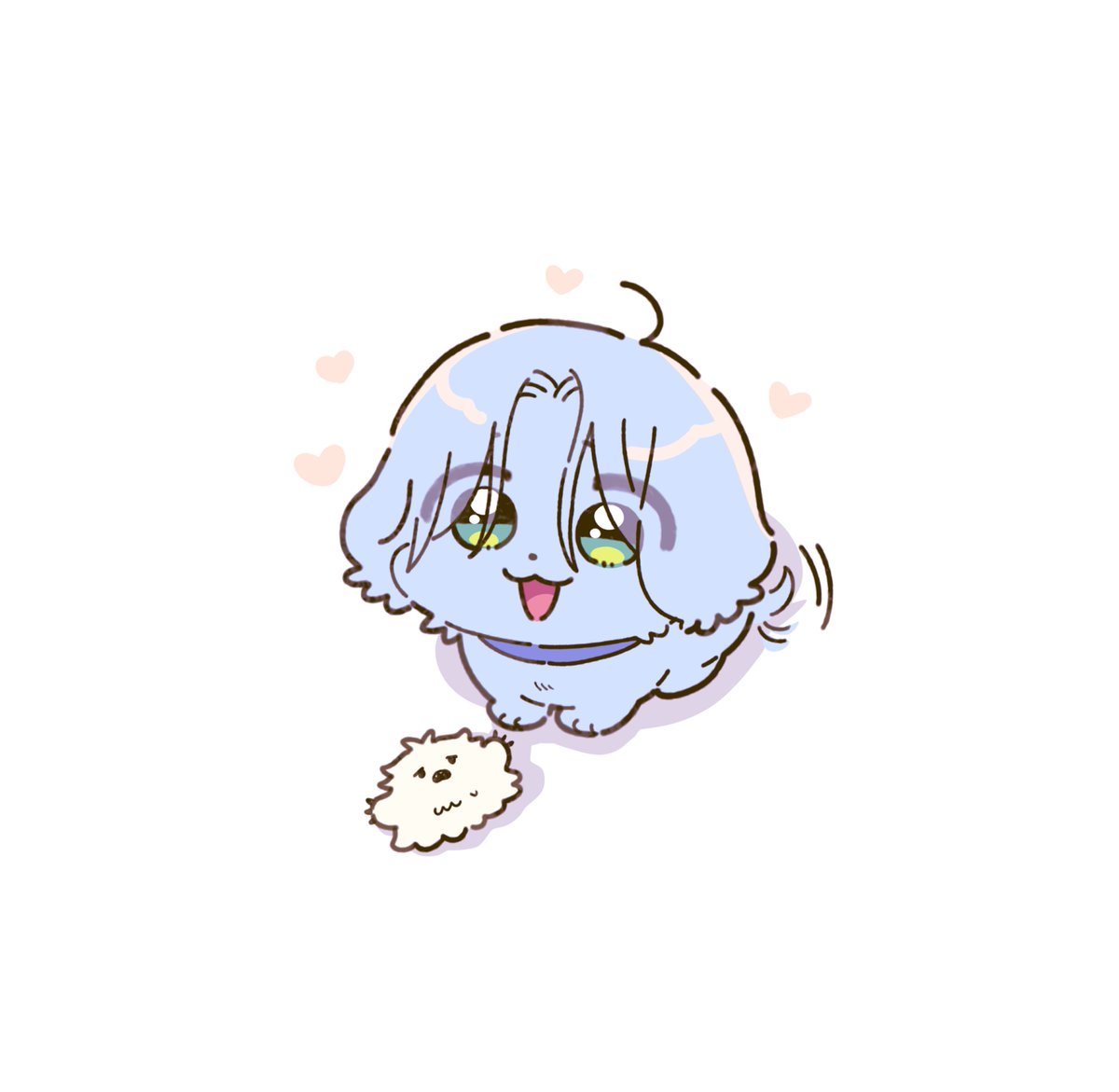 「明日も朝から遊んでもらえると思ってるイッヌ」|🐸女々男🐸のイラスト