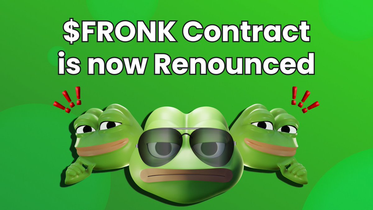 FronkCoin's tweet photo. The $Fronk Contract ownership has been renounced and Liquidity has been burned 🔥#Safu 
 https://t.co/F7dj1SrnEa
$PEPE $WOJAK $MONG $POOH https://t.co/WgauhZd0Gv