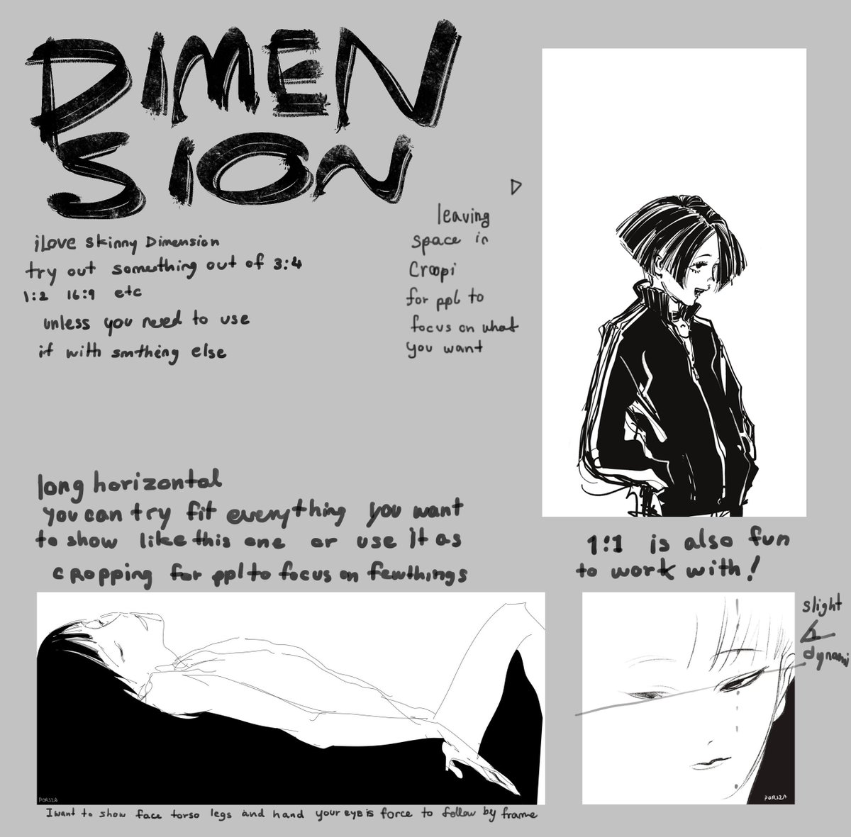 PORSZAAAAA's tweet photo. #อนุญาตให้ถามเทคนิคการวาด 
Composition time!
ต้องรู้ก่อนเลย อยากจะเล่าอะไร คอมโพสเป็นเครื่องมือที่จะเล่าสิ่งนั้น 

ในนี้ก็จะมีสัดส่วนแบบโกทู ชอบใช้โกงความตาย 
-ความตาขี้มโน สร้างภาพ ฝึกสมอง ให้คนดูมโนเอง
-เป็นครอปรูป ส่วนตัวชอบเล่นครอปแปลกๆ 55555 แต่ไปปริ้นต่อก้ลำบาก https://t.co/VxMGmHyvcG