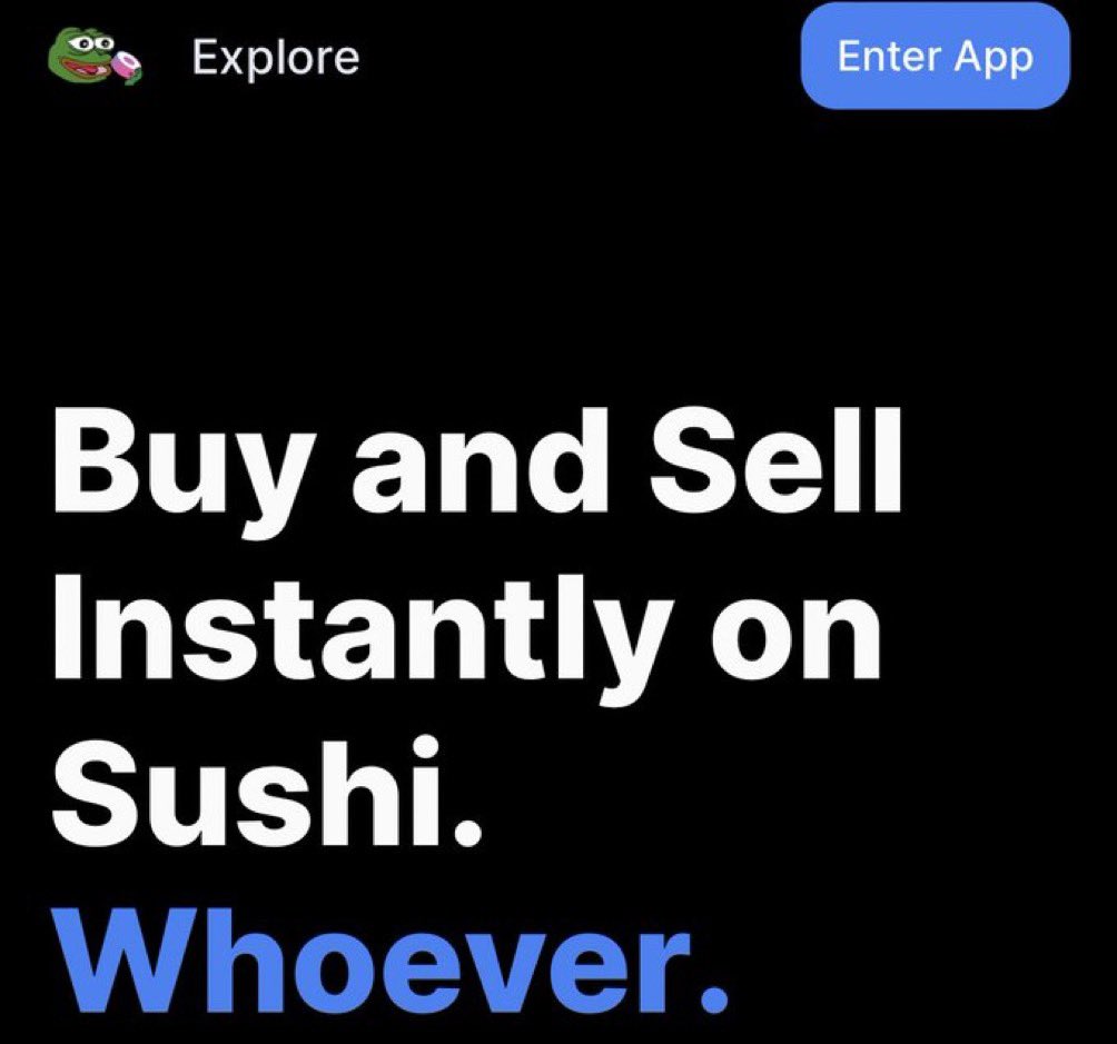 davidgokhshtein's tweet photo. SushiSwap changed their logo to a $PEPE. https://t.co/TQqZvJrGSI