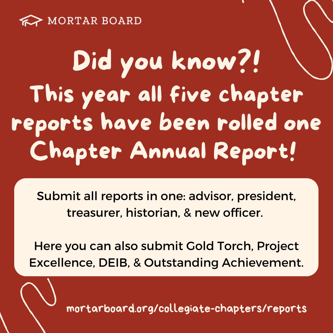 We've streamlined the five annual reports into one! Chapters work collaboratively to submit the report. Award submissions for Gold Torch, DEIB, Project Excellence, and Outstanding Achievement are also included, so your chapter can apply without additional forms. 

All chapters mu