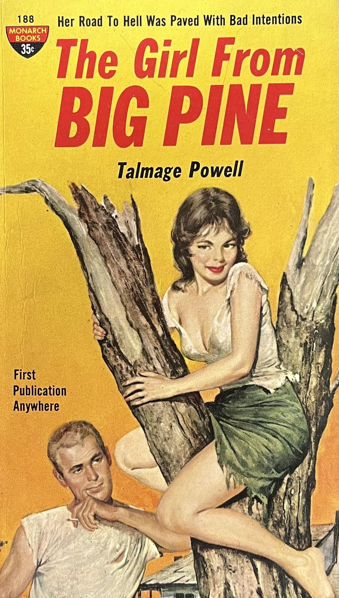 The Girl From Big Pine by Talmage Powell (Monarch 188, March 1961). Cover Art by Rafael M. DeSoto