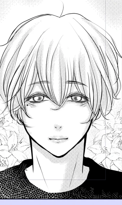 戸惑いつつも照れつつ嬉しい的な表情…描き直しまくってやっと出来たよ…!!(^^)! 進捗♡