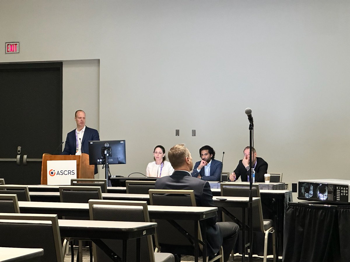 Dr. Matt Giegengack presenting Escalon trial 12-month data here at ASCRS