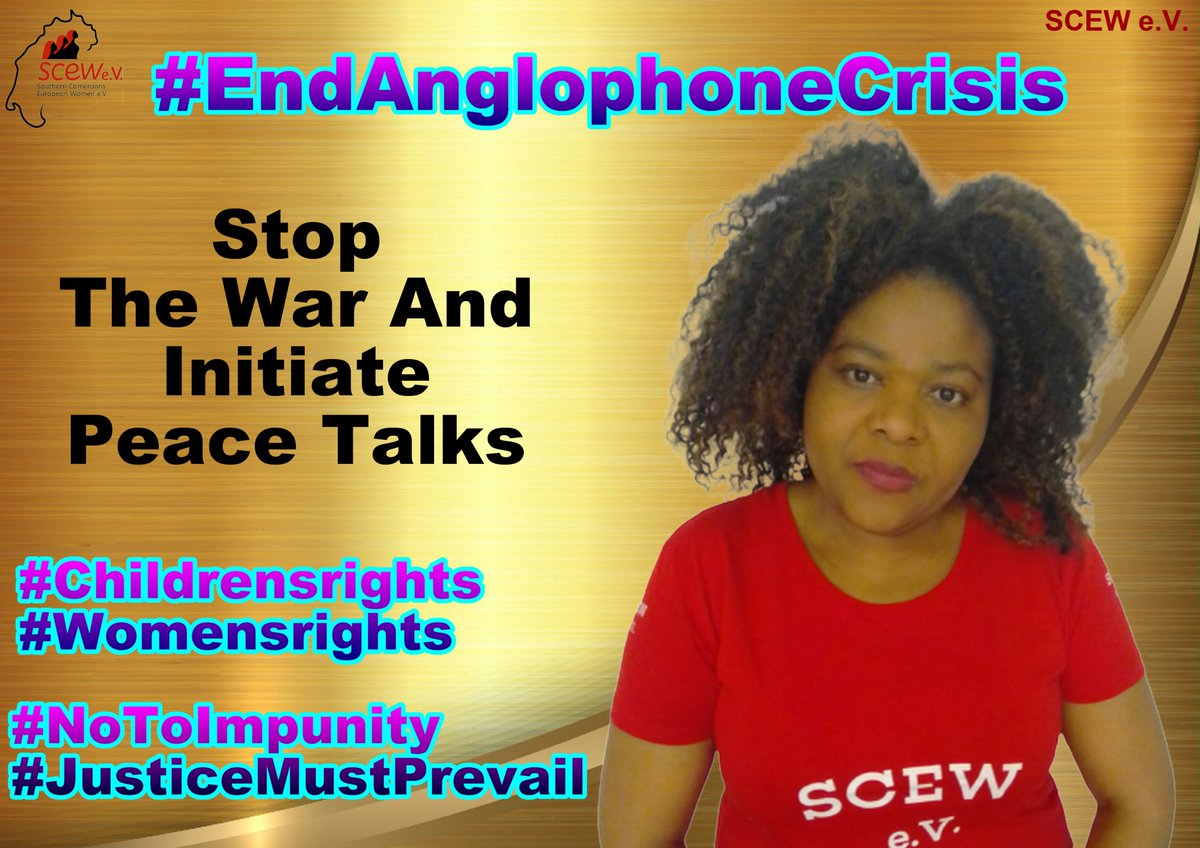 ScewTaks's tweet photo. #EndAnglophoneCrisis and initiate #Peacetalks

#diasporawomeninaction #DWiA
#UnityIsStrength
#Womensrights
#Childrensrights
#WomenEmpowerment
#InSolidarityWithGrassrootswomen
#InSolidarityWithWivesOfPoliticalPrisoners
#TalksNotBlood
#NoToImpunity
@melaniejoly @hrw @unsc @UN_HRC https://t.co/iz6RtoiZUb