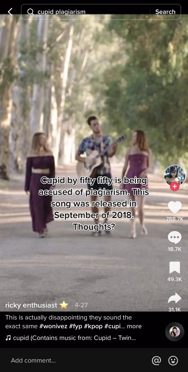 FiftyReport's tweet photo. Please go report this account on TikTok. They made a viral post about the plagiarism allegations and made other malicious posts about Fifty Fifty and Hunnies. #FIFTYFIFTY_Cupid #FIFTYFIFTY

https://t.co/awEeAiMiCe

Block🚫 Report📣 Don’t engage❌ https://t.co/s1Cz3e4Rf1