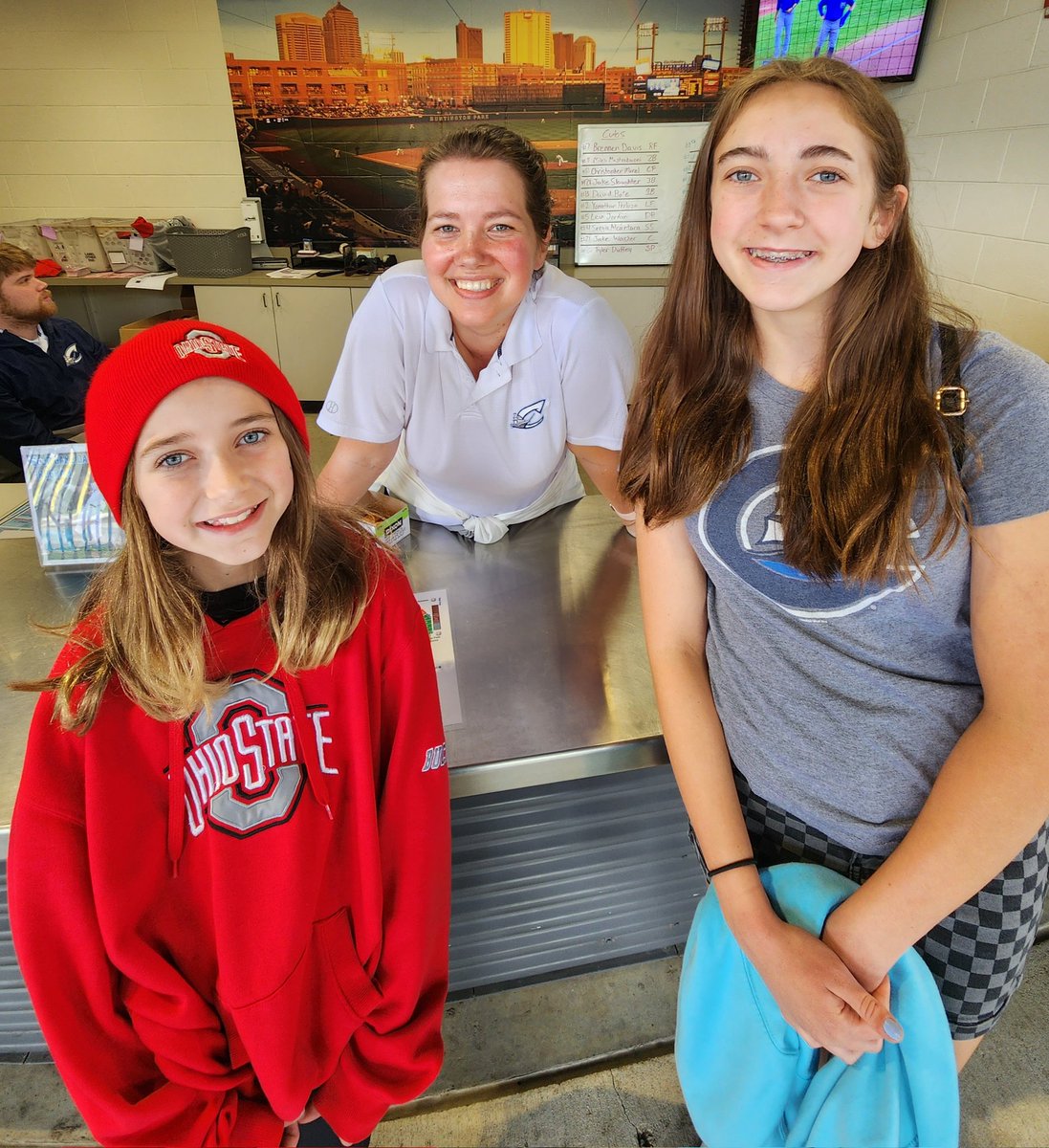 It's a <a href="/CLBClippers/">Columbus Clippers</a> reunion with Columbus Clippers Kids Club Wrangler Emily, original club member Mia, and club graduate Lydia ❤️⚾