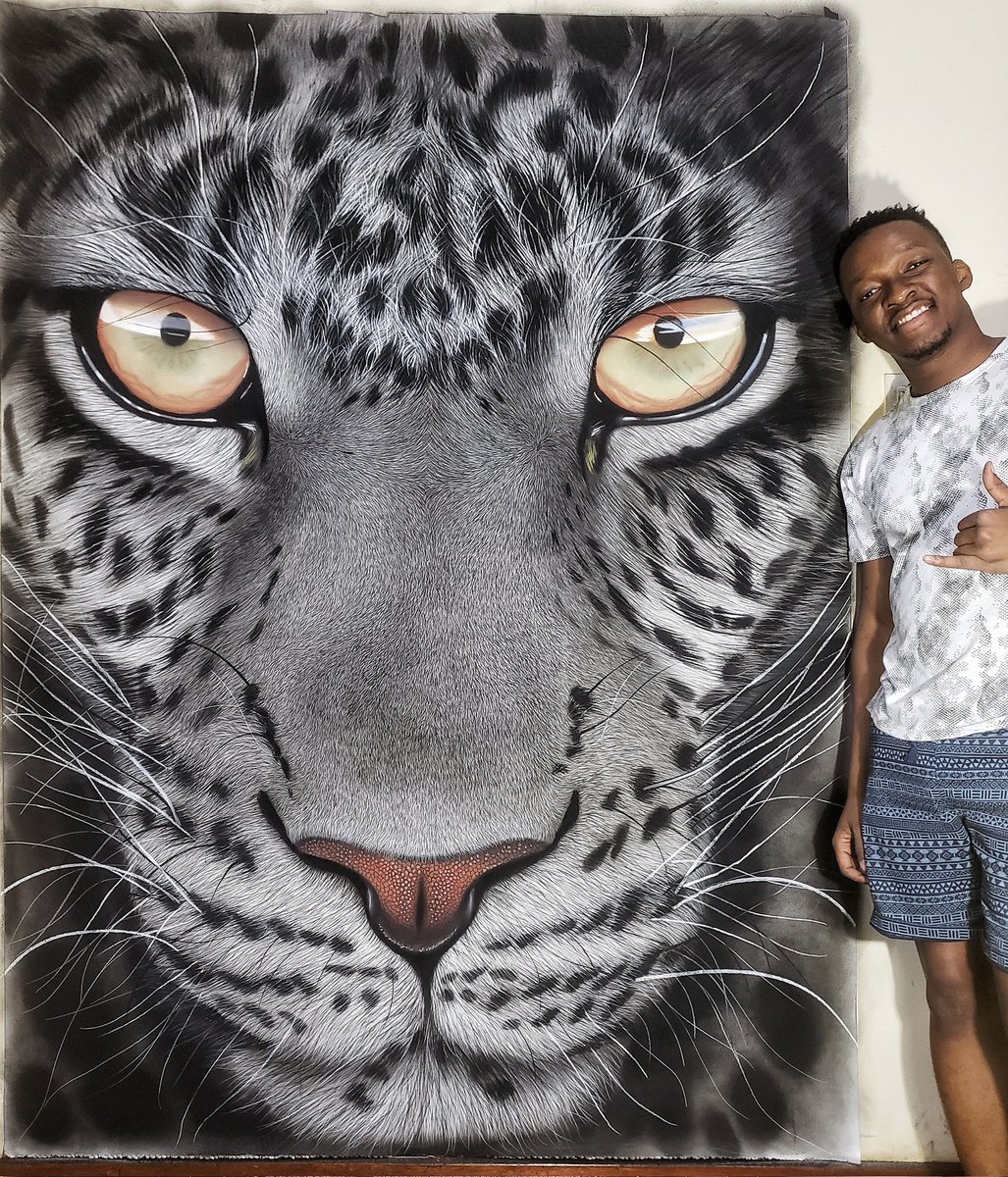 keithndlovu1's tweet photo. This bad boy is looking for a new home, he made quite a mess in mine!
2m×1.5m
Charcoal and Pastels
Available
#art #drawing #painting #mbada #ingwe #wildlife #leopard #portrait #beautiful https://t.co/lEjDns2ClH