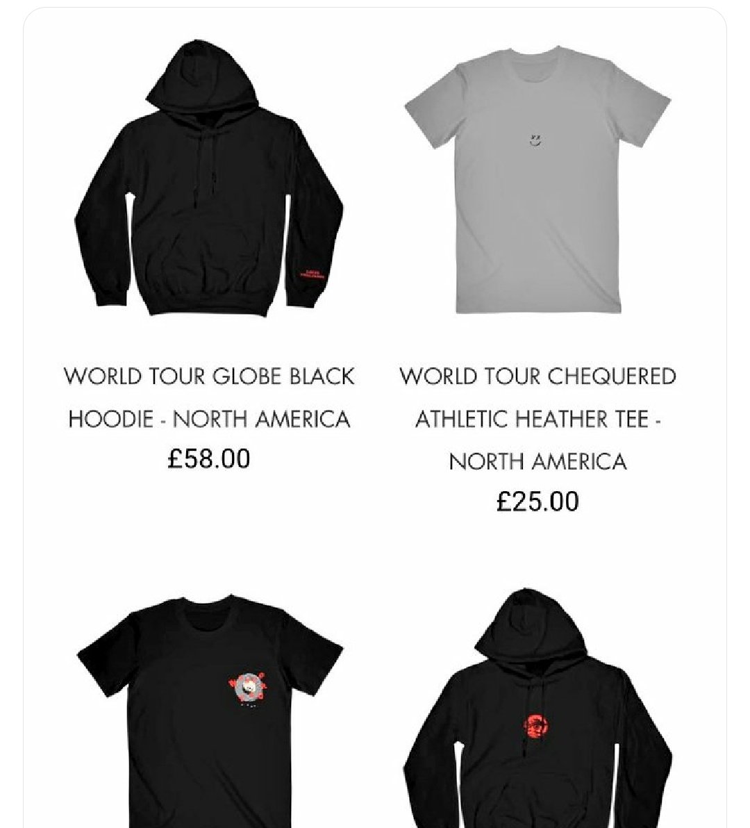 Louis Tomlinson World Tour Chequered Athletic Heather Merch