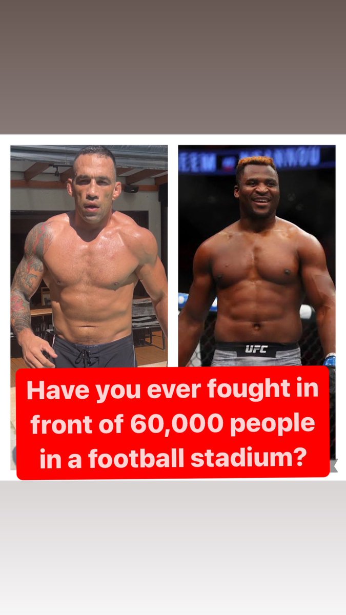 Have you ever fought in front of 60,000 people in a football stadium? My challenge is done. I guarantee the crowd can you guarantee the fight?
<a href="/francis_ngannou/">Francis Ngannou</a> <a href="/PFLMMA/">PFL</a>