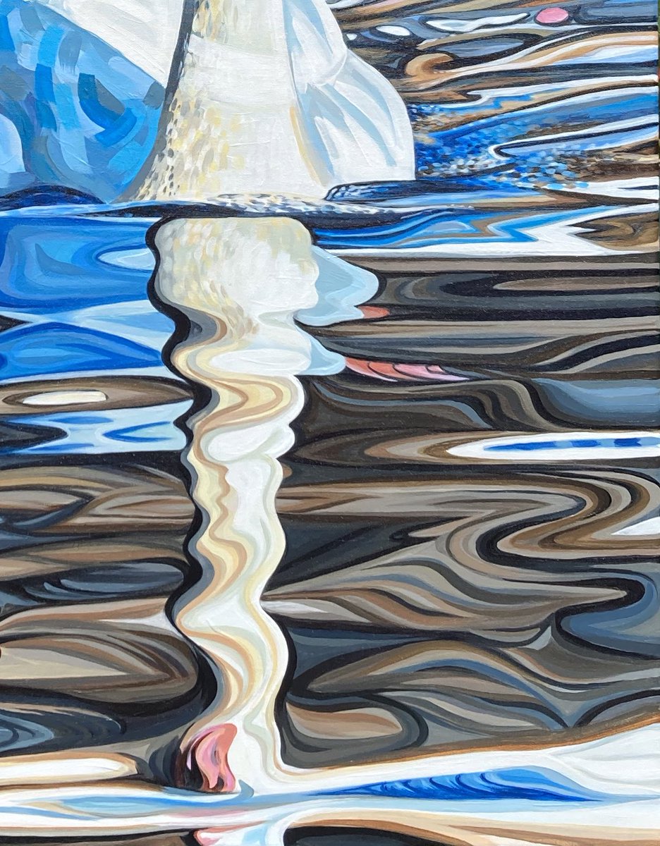 Finished painting this guy today.. hope you like him as much as I enjoyed painting him.. #swan #reflections #water #home #irishwildlife #irishartist #dublinartist #orlamellonart