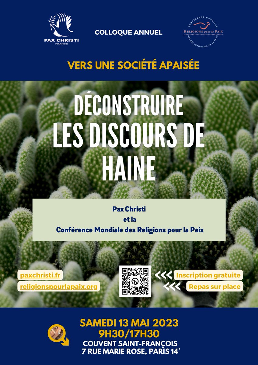 ⏰Rdv dans 5 jours au colloque "déconstruire les discours de haine". 3 tables rondes, 5 ateliers pour comprendre les fondements et les mécanismes de construction de ces discours et envisager les outils pour les combattre. 
Inscription 👉 bit.ly/42ksdpy